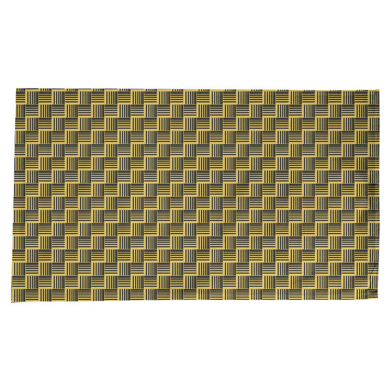 Rayures nattes classiques Nappe, Jaune / noir
