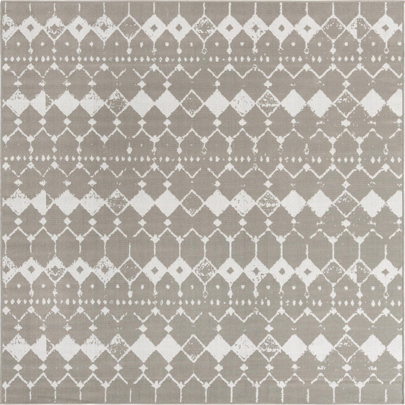 Geometric Indoor / Outdoor Rug, Square 7'10"