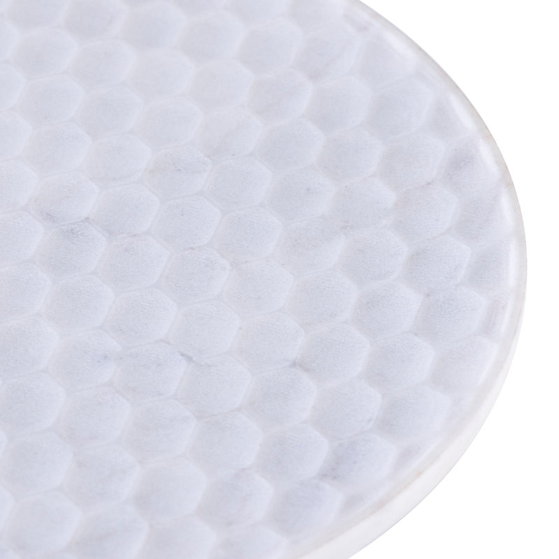 Medium White Marble Round Platter, 1" H x 12" W x 12" D