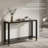 Modern Two-Tier Glass and Metal Console Table with Gold Accent, Narrow Sofa Table with Shelves for Hallway, Entryway, Living Room, Foyer, Corridor, and Office Decor-1000914954