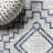 Weside Diamond Tribal Medallion Ivory/Blue Indoor/Outdoor Rug-1889803244