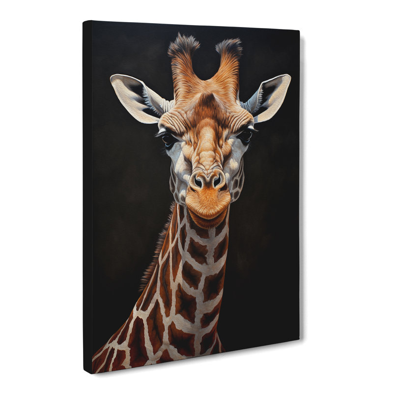 Giraffe Art Informel Art - Wrapped Canvas, 60cm H x 40cm W x 3cm D