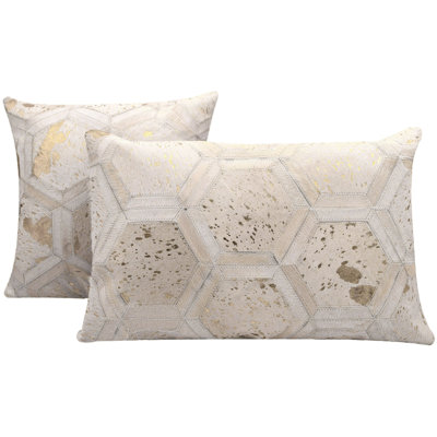 Coussins décoratifs en cuir de vache Canvello