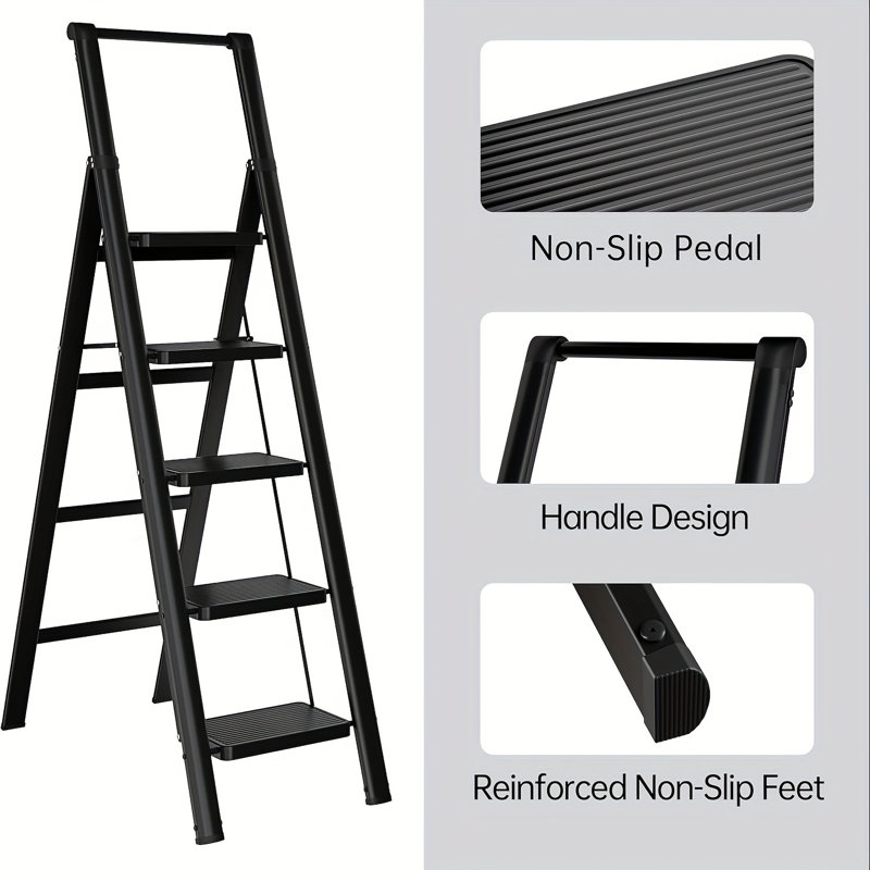 Lightweight 5-Step Folding Ladder