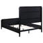 Lit Jack, revÃªtement capitonnÃ© ivoire, bois noir-108977152