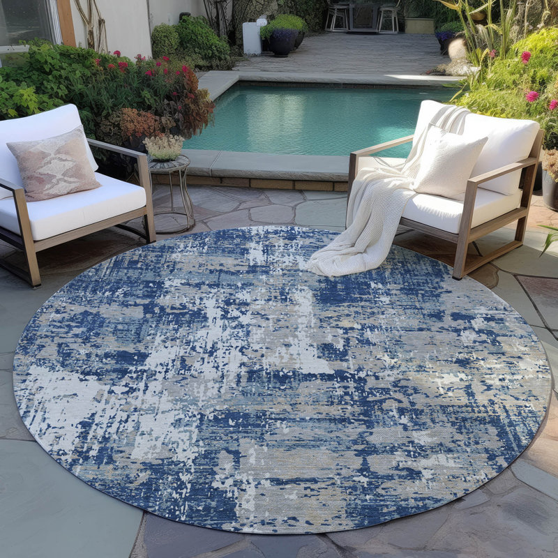 Chayden Indoor/Outdoor Chantille ACN1008 Area Rug, Round 8'