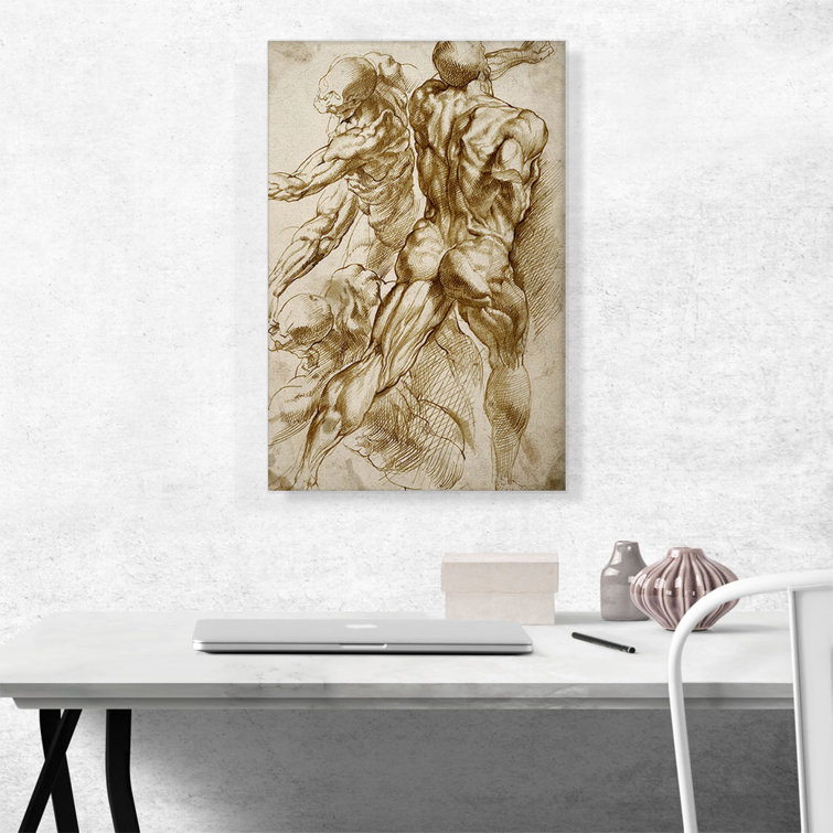 Anatomical Studies 1605 by Peter Paul Rubens - Wrapped Canvas Painting Print
