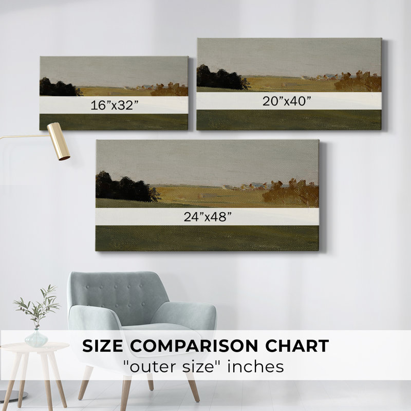 Série paysage - MCVII - Toile tendue avec châssis - Prêt à accrocher, H 24 po x l 48 po