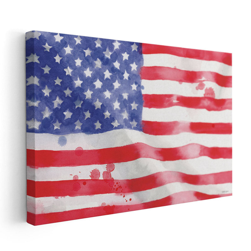Americana Style I - reproduction d'art sur toile, H 32 po x l 48 po
