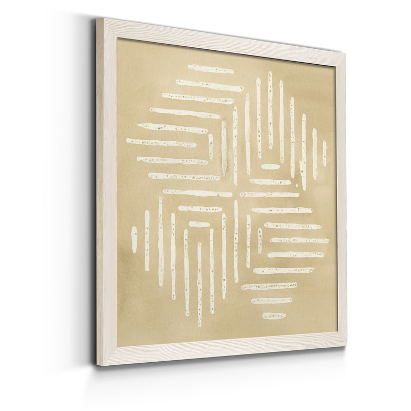 « Sand Stitch III », reproduction d’art sur toile encadrée, Cadre blanc, H 27,5 po x l 27,5 po x P 1,5 po