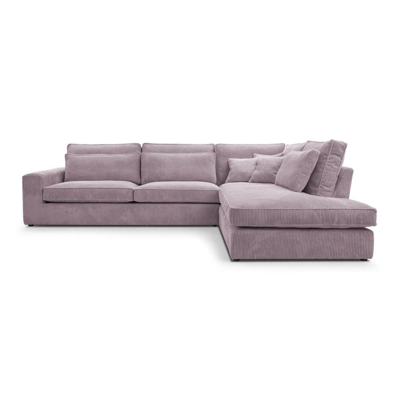 Rahshad 6 Seater Sofa & Chaise, Pink, Right Hand Facing