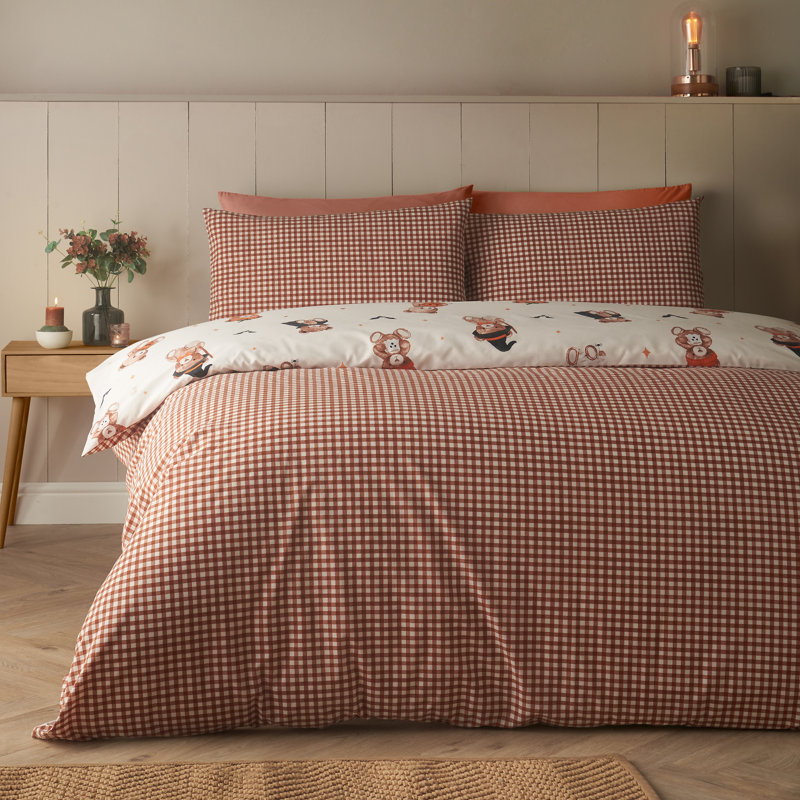 Scare Bears Reversible Duvet Cover Set, Double