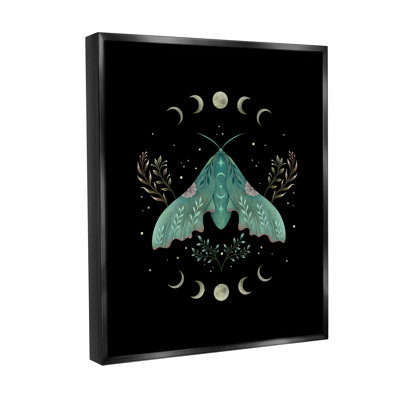 "Papillon céleste et lune" sur toile