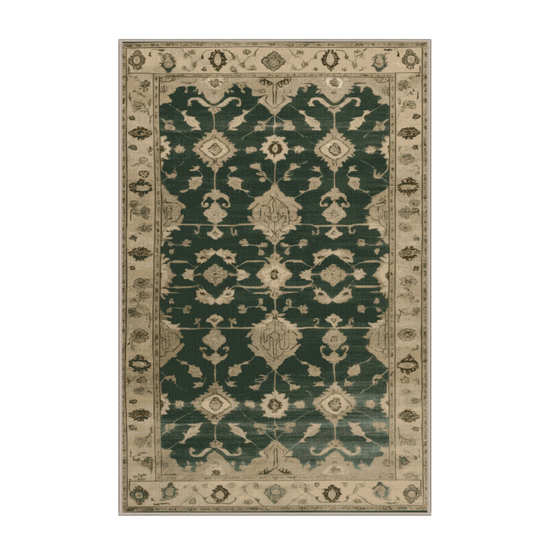 Tapis brun lavable à la machine, Rectangle 4 pi x 6 pi