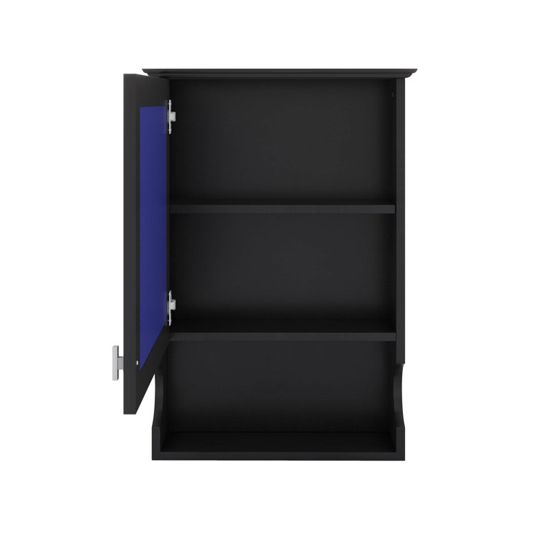 Armoires de rangement murales, armoire à tablettes réglable, Noir