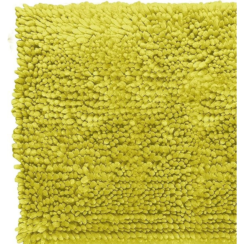 Microfiber Non-Slip Bath Rug, Yellow