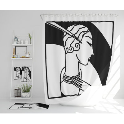 Natella Polyester Shower Curtain Set