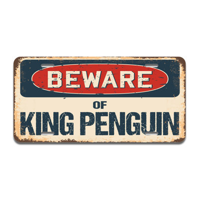 Cadre en aluminium Beware of King Penguin
