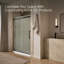 Pleat Frameless Sliding Shower Door, 79-1/16 In. H X 54-5/8 - 59-5/8 In. W, With 5/16 In. Thick Frosted Glass-1138628318