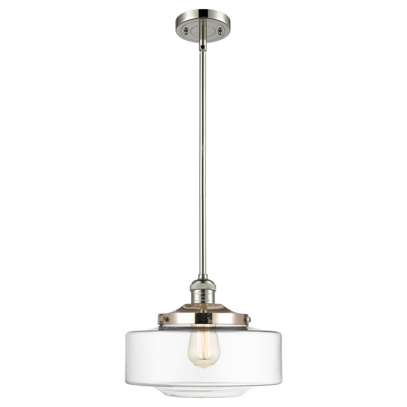 Mini-luminaire suspendu 1 lumière Franklin Restoration - Bullet - ampoule non incluse , Nickel poli, Clair