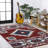 Herdis Medallion Southwestern Red/Navy/Cream Rug-2049596737