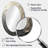 Grey And Gold Mystical Spirals - Large Oval Wall Mirror On Metal-82797710
