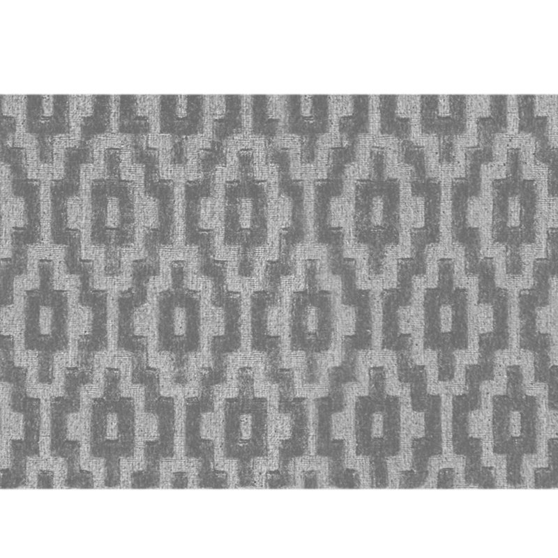 Hand Knotted Area Rug in Dark Gray, Rectangle 6' x 9'