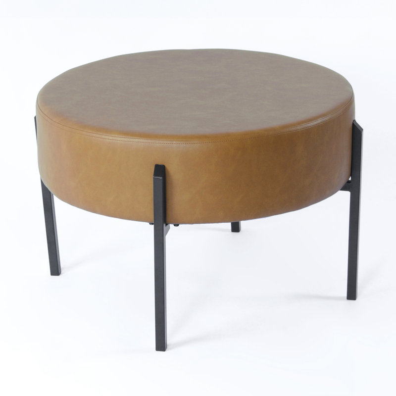 Priolo Faux Leather Ottoman