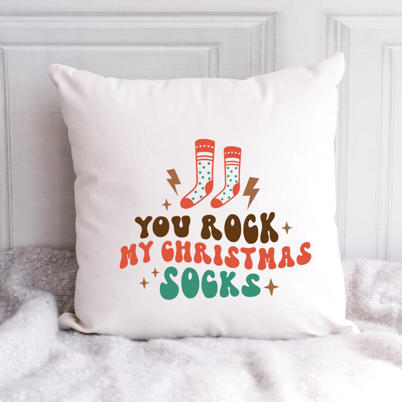 ChristmasFunny-08 Reversible Throw Pillow, 14" x 14"