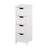 White Bathroom Storage Cabinet, Freestanding Cabinet With Drawers