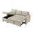 L-Shaped Corner Couch Upholstered Pull Out Sectional Sofa with Storage Chaise, Convertible Sleeper-534804988