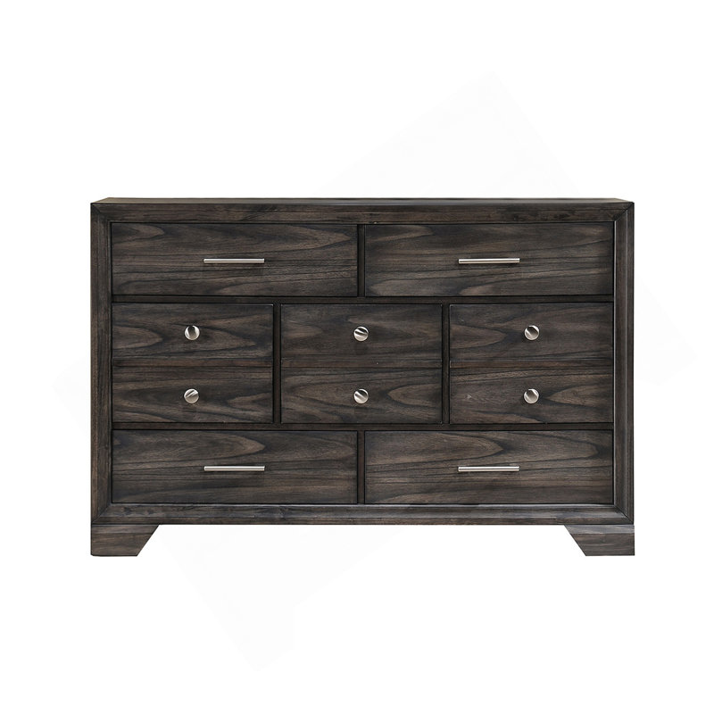 Commode en bois gris avec tiroirs de rangement 1pc