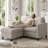Kentrell 54"W Upholstered Loveseat with Ottoman-1159309552