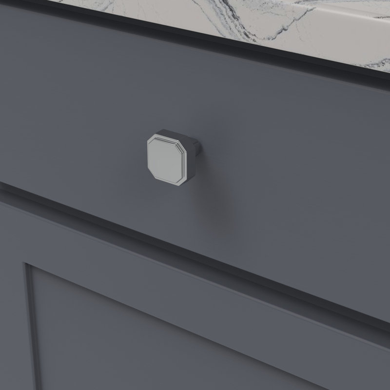 Monroe Square Knob, Chrome