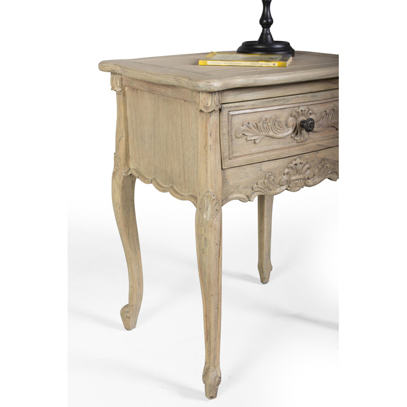 Artisans 50cm W Solid Wood Bedside Table
