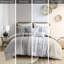 Édredon en coton imprimé très grand / très grand, gris avec chenille, rembourrage, revers uni, taies décoratives incluses,