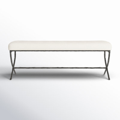 Janeen Boucle And Metal Bench