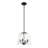 Soiree Four Candle Lights Pendant With Clear Glass - Black Finish-534349048