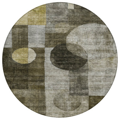 Amara Taupe Washable Indoor-Outdoor Rug - 