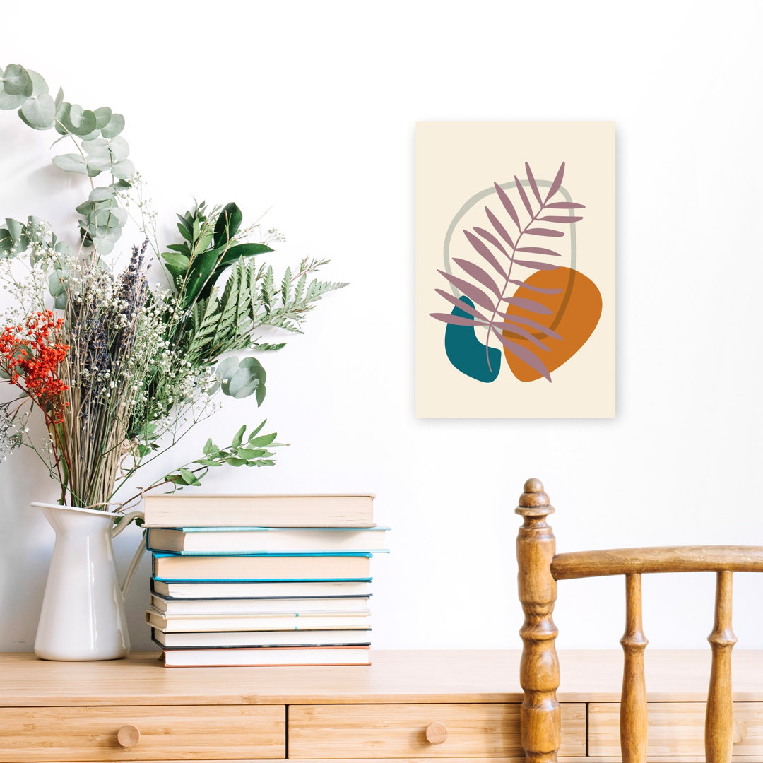 Modern Botanical Shapes Abstract Contemporary Minimalist Nature Plant Wall Art Print