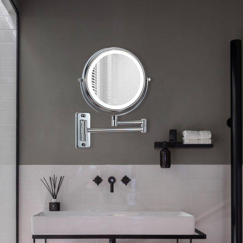 Miroir de salle de bain Johara, Chrome