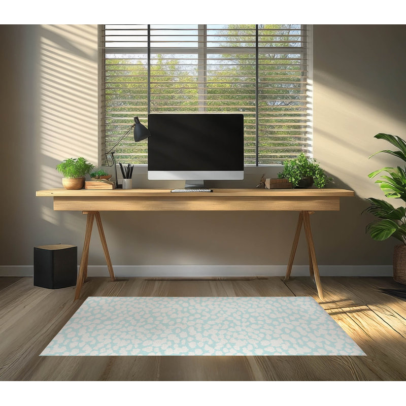 Tapis de bureau léger Animal Splat, L 3 pi x L 2 pi, Bleu clair