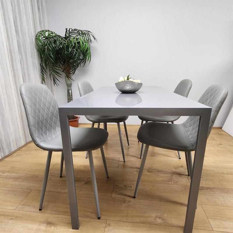 Lindon 4 - Person Dining Set, Grey