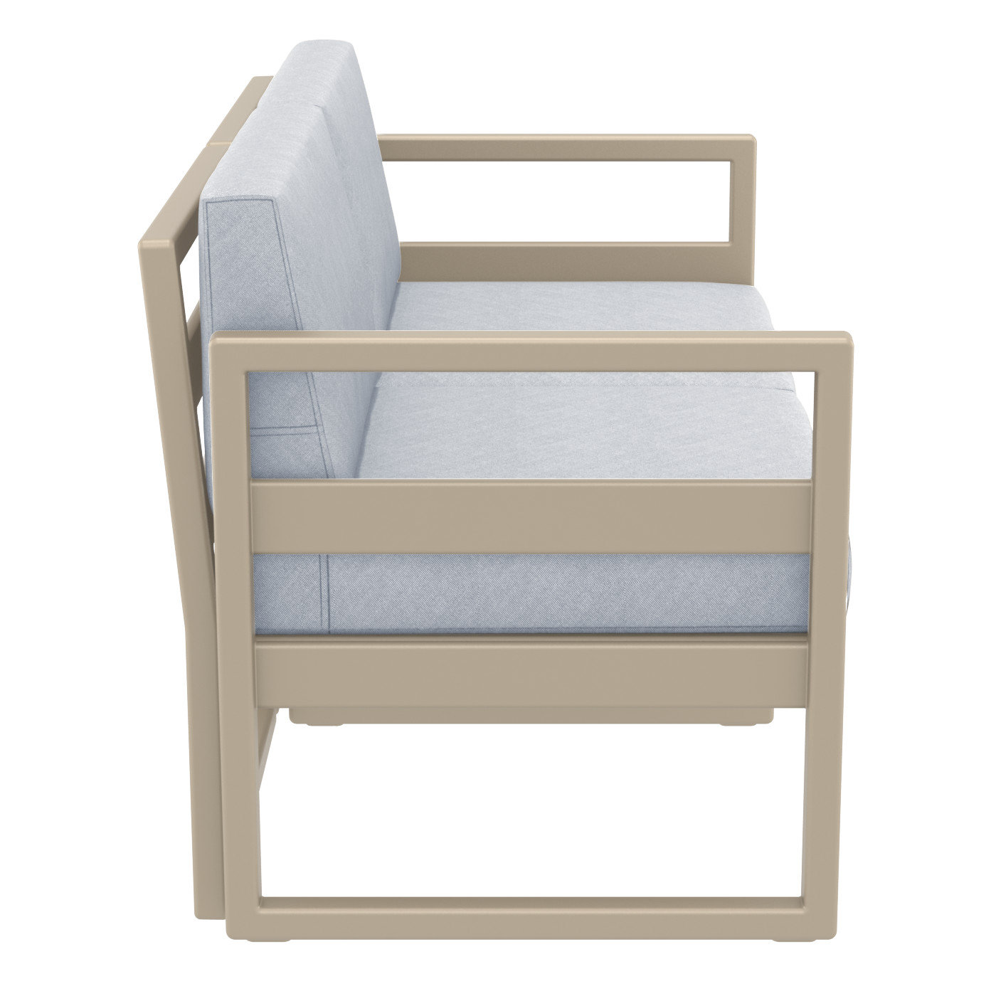 Lane 58" Sunbrella® Patio Loveseat, Taupe, Canvas Granite Sunbrella® Canvas