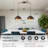 2 Light Dome Pendant Light Fixture With Metal Shade