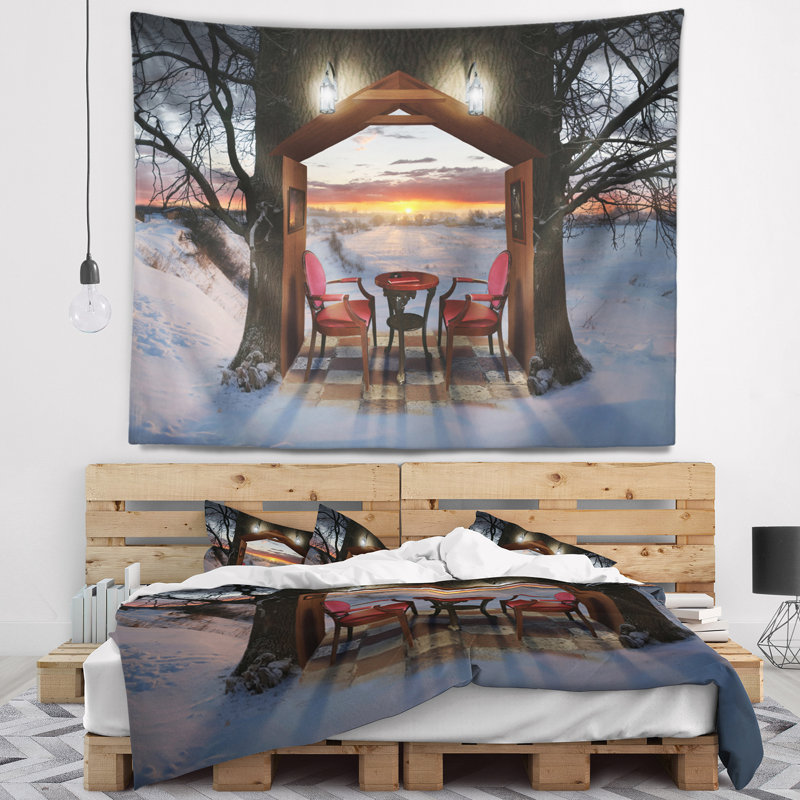 Tapisserie «Landscape Home Shaped Trees», H 32 po x l 39 po