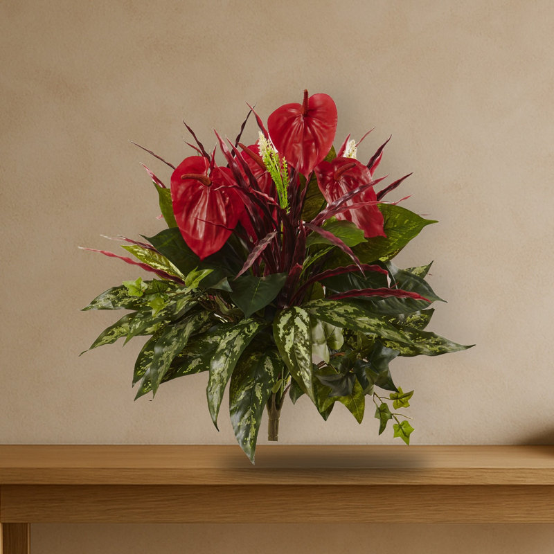 Mixed Anthurium Bush Silk Plant
