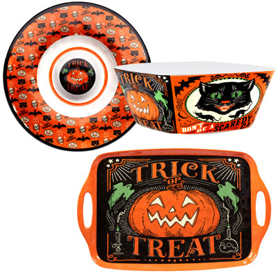 Klamath 3 Pc. Heavy Weight Melamine Hostess Set