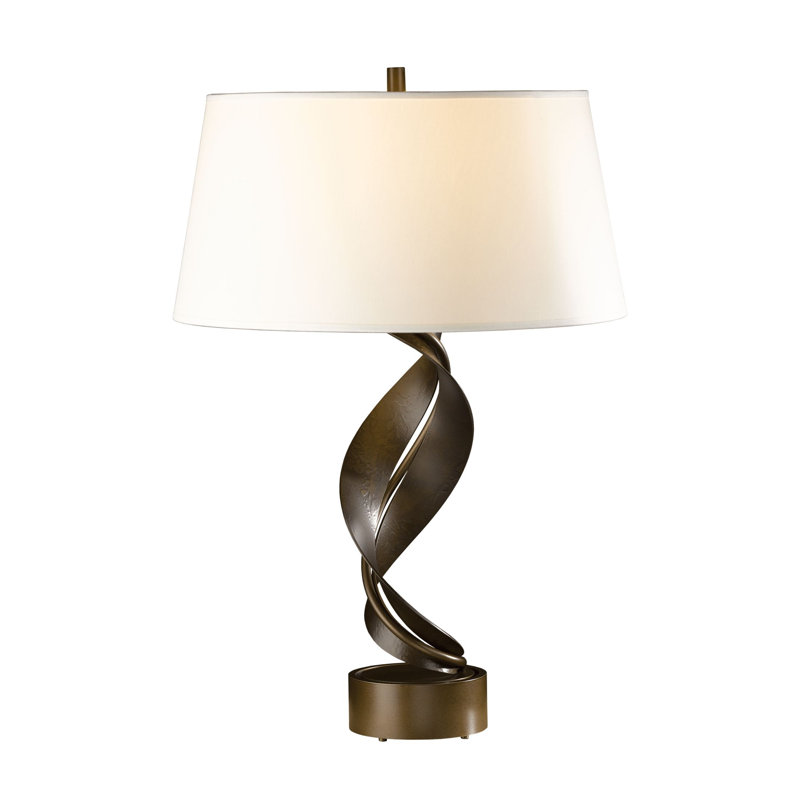 Folio 25.1" Table Lamp, Natural Anna, Bronze