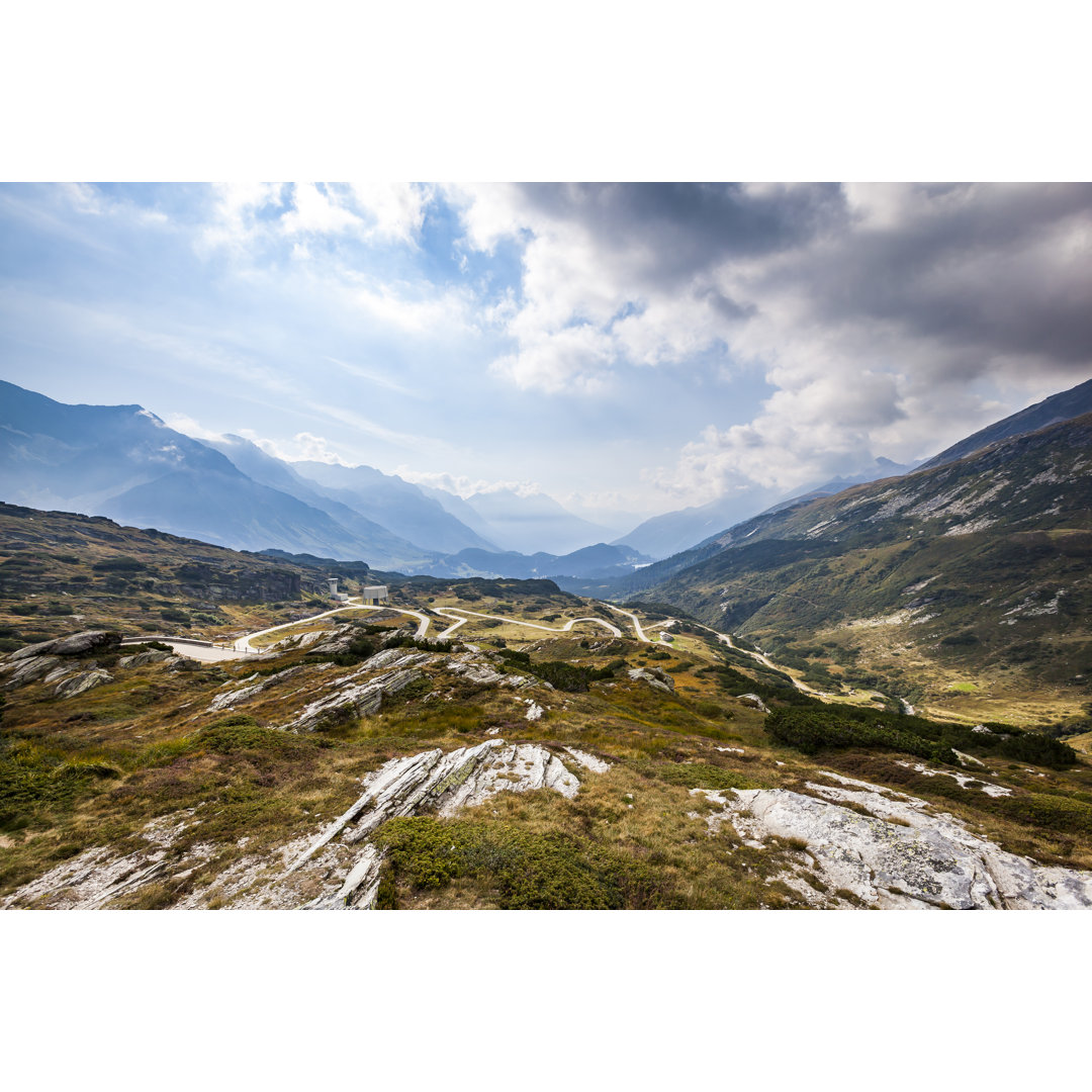 San Bernardino Pass by 35007 - Kunstdrucke auf Segeltuch